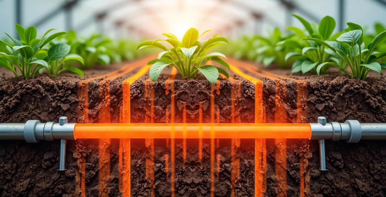 Sistema di scambio termico terra-aria GAHT per riscaldamento passivo della serra